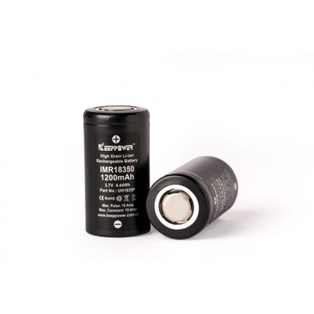 Batteria Keeppower IMR18350 1200mAh 10A (15A) 1pz