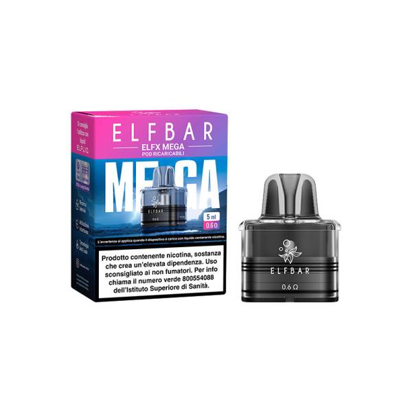 ELFBAR ELFX MEGA POD Replacement 5ml 6/8 Hom 1pcs