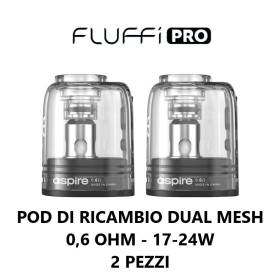 Aspire Replacement x FLUFFI POD DUAL MESH 0,6ohm 2Pcs